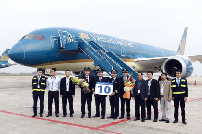 Chiều 25/11 vừa qua, Vietnam Airlines đã nhận chiếc máy bay Boeing 787 thứ 10.