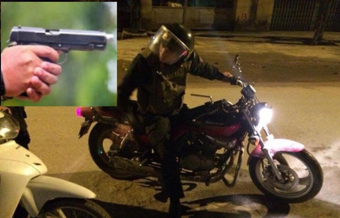 Hai đối tượng giả danh Công an đã dùng súng chống lại lực lượng chức năng khi bị phát hiện.