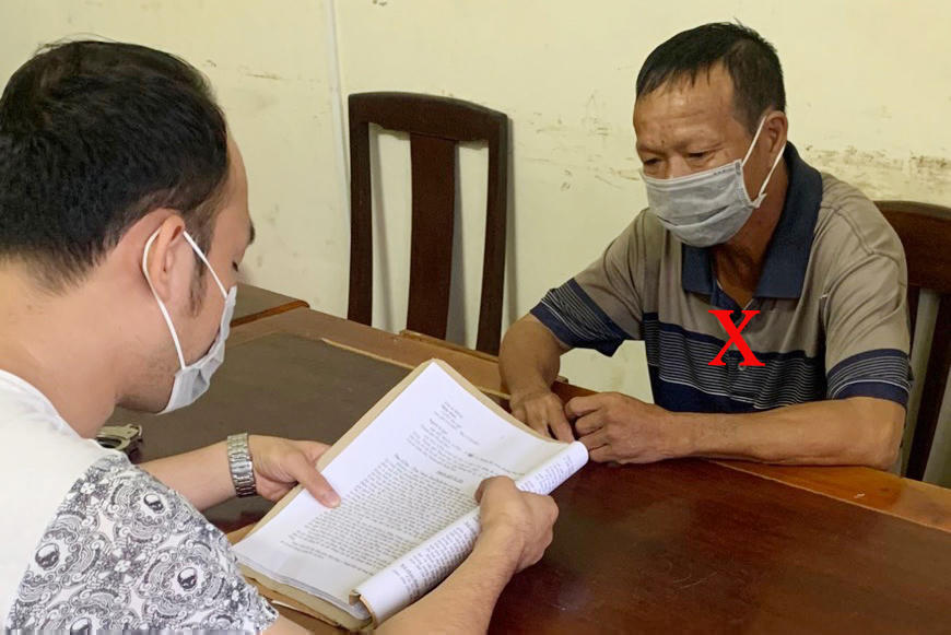 Đối tượng truy nã Trịnh Xuân Cường (dấu x đỏ) bị Công an thành phố Thanh Hóa bắt giữ