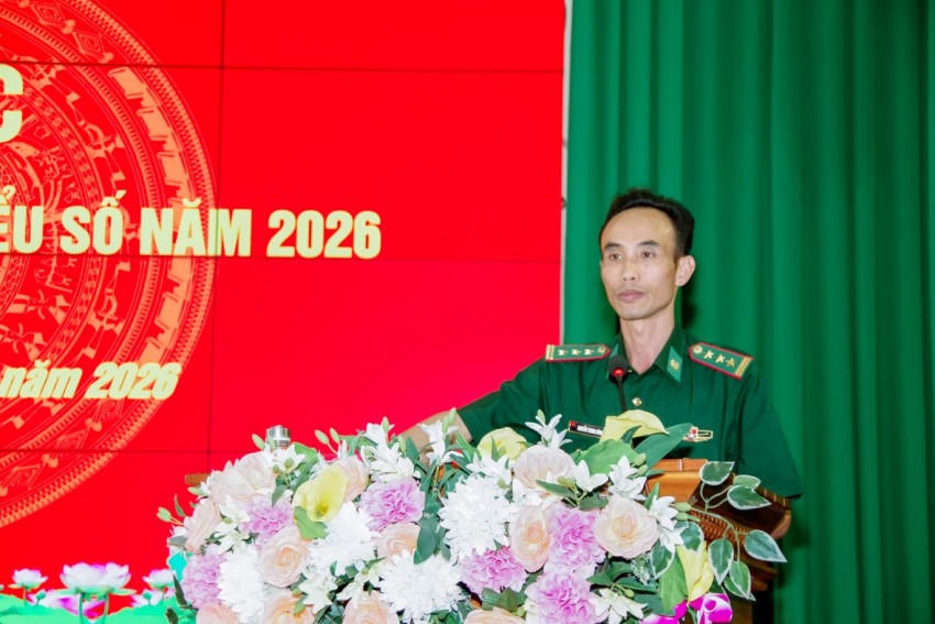 Thượng tá Nguyễn Thanh Đừng - Phó Chỉ huy trưởng, Tham mưu trưởng BĐBP TP phát biểu bế mạc Hội thi