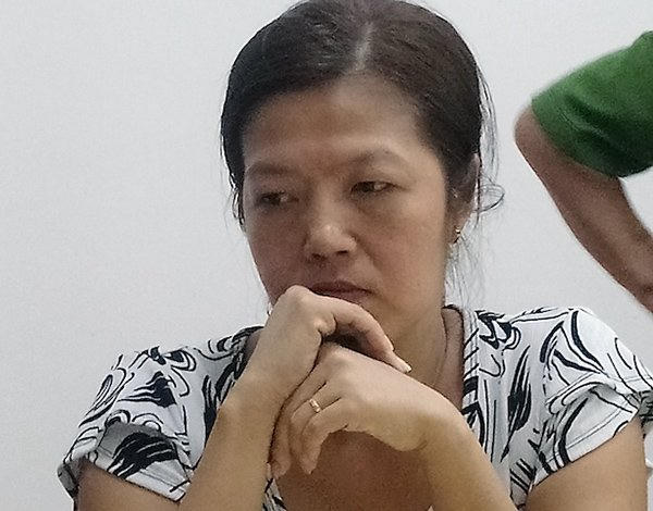 Nữ quái Thảo tại cơ quan công an.