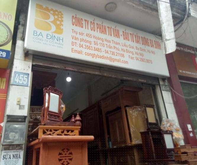 Trụ sở chính của Ba Đình CIC là một cửa hàng đồ gỗ (Ảnh: Internet)