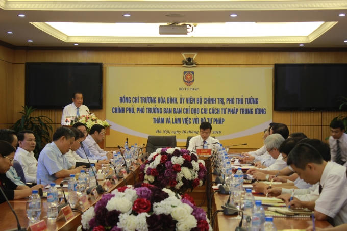 Toàn cảnh buổi làm việc với Phó TTg Trương Hòa Bình