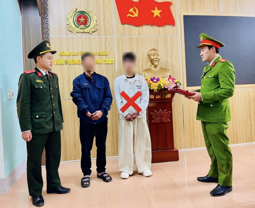 Đối tượng A. bị khởi tố. Ảnh: Công an tỉnh Lai Châu.