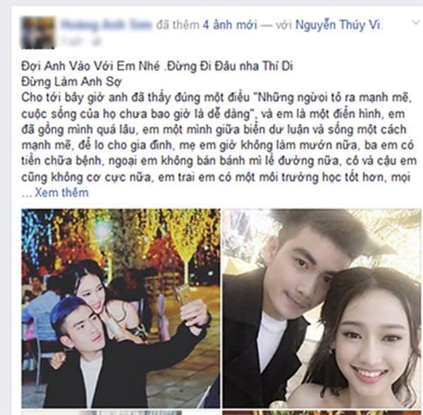 Bạn bè đăng status động viên tình hình sức khỏe Thúy Vi.