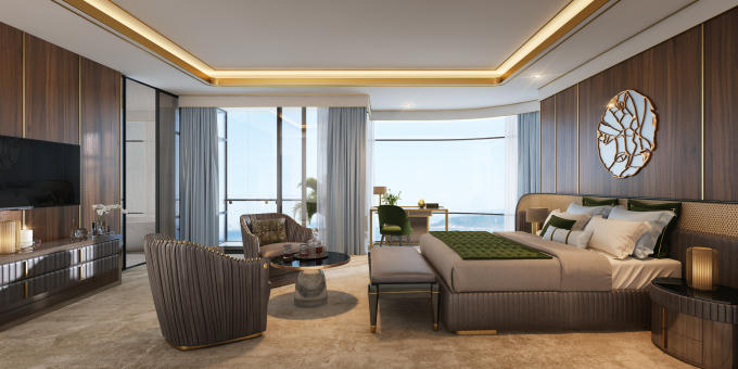 Không gian bên trong của Condotel thuộc dự án Cocobay Towers