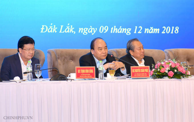 Thủ tướng Nguyễn Xuân Phúc chủ trì Hội nghị “Giải pháp ổn định dân di cư tự do trên địa bàn cả nước và quản lý, sử dụng đất có nguồn gốc từ nông, lâm trường tại Tây Nguyên”.