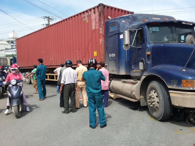 Hiện trường vụ tai nạn.