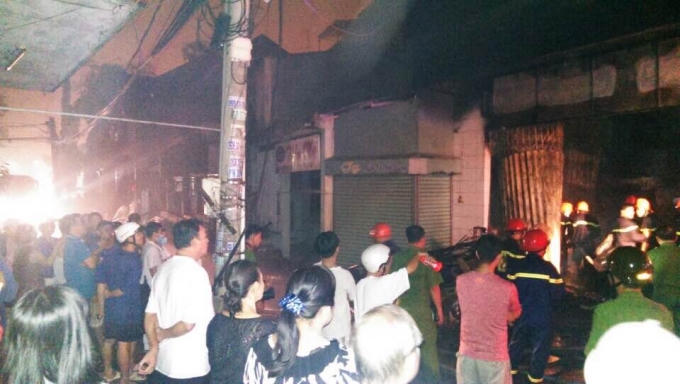 Hiện trường vụ cháy.