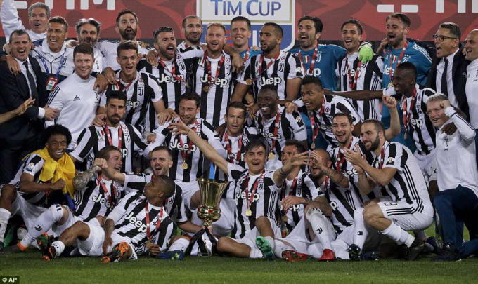 Juventus vô địch Coppa Italia lần thứ 4 liên tiếp. (Ảnh: AP)