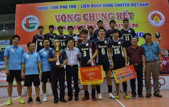 Sannest Khánh Hòa lần đầu tiên đăng quang chức vô địch Cúp Hùng Vương. Ảnh: Volleyball.vn