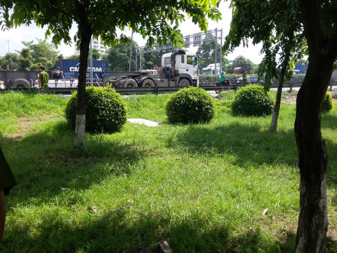 Thi thể nạn nhân tại hiện trường.