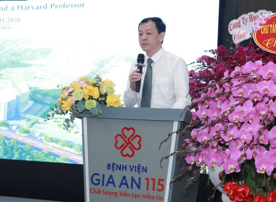 Thứ trưởng Nguyễn Tri Thức phát biểu tại hội nghị. (Ảnh: MOH)