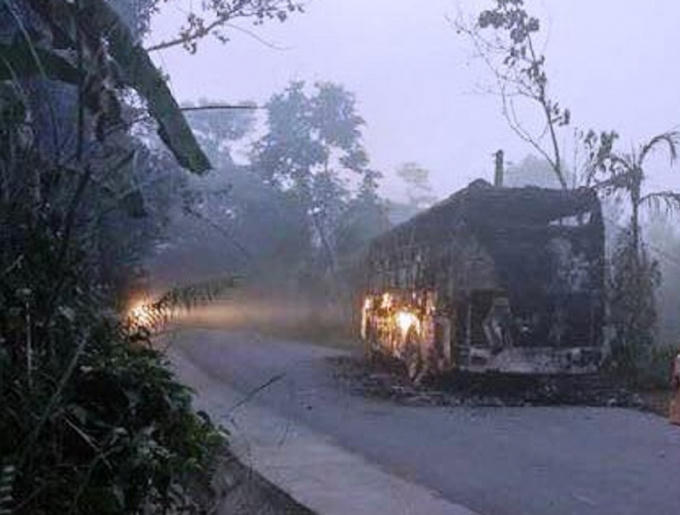 Hiện trường vụ cháy. Ảnh: CTV