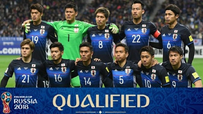 Đội hình ĐT Nhật Bản tham dự World Cup 2018.
