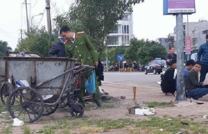 Khu vực phát hiện thi thể thai nhi.