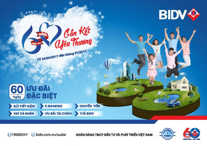 BIDV dành hàng ngàn quà tặng nhân dịp kỷ niệm 60 năm