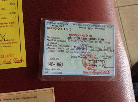 Chiếc xe thuộc sở hữu của Bưu điện tỉnh Quảng Ninh.