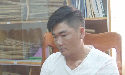 Nguyễn Ngọc Thanh tại cơ quan công an. Ảnh: CATPHCM.