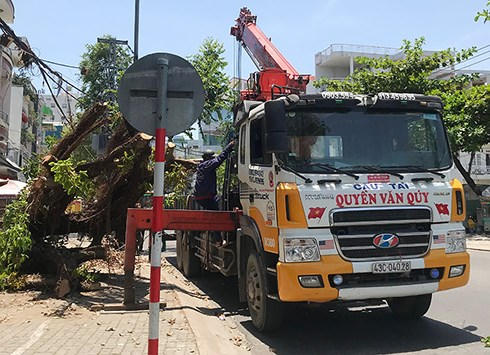 Xe cẩu này là của Dịch vụ cẩu tải Quyền Văn Quý!