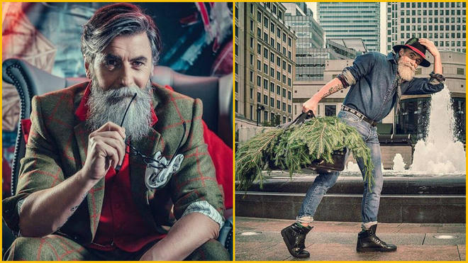 Một shot hình thời trang của người mẫu 60 tuổi Philippe Dumas.