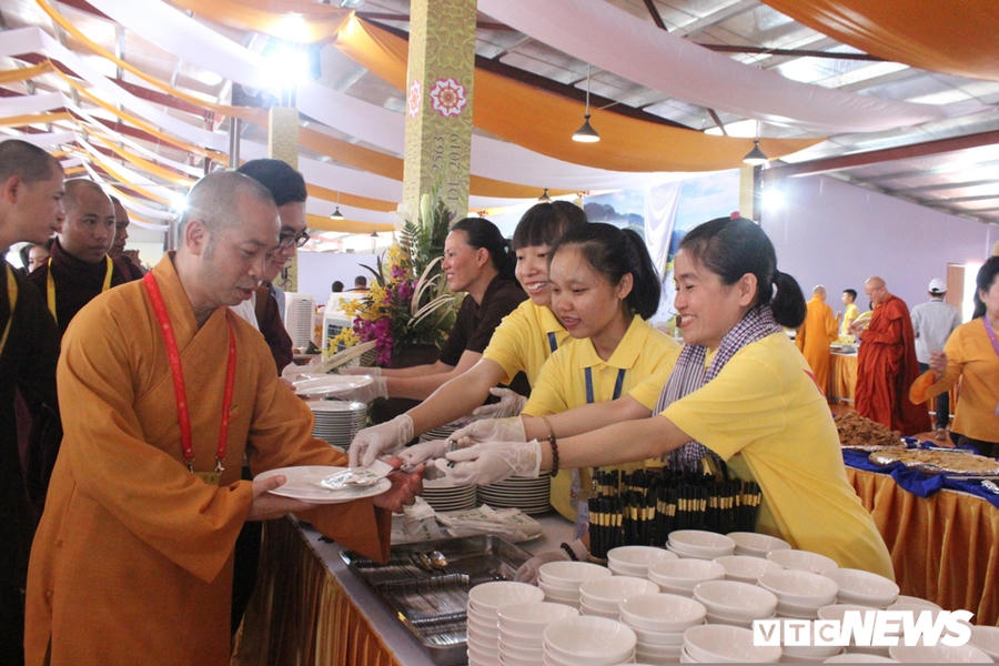 Anh: Tinh nguyen vien doi nang huong dan dai bieu trong Dai le Phat dan Vesak 2019 hinh anh 8