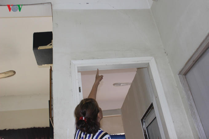 Tuy mới đưa vào sử dụng nhưng một số nơi tại khu TĐC Vĩnh Lộc B đã có dấu hiệu xuống cấp.