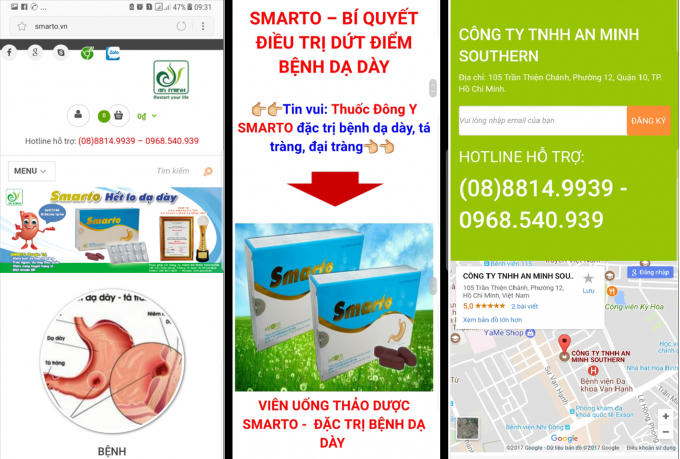 Ảnh chụp web có địa chỉ tại smarto.vn.