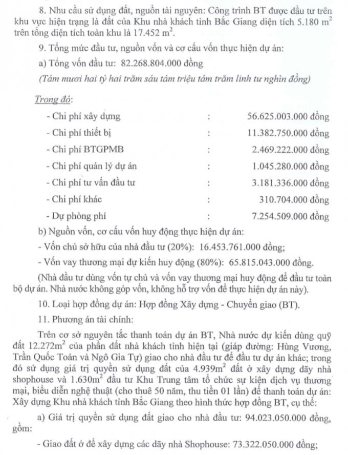 Nhà đầu tư có vốn chủ sở hữu là 16,4 tỷ đồng, còn 65 tỷ đồng là đi vay.