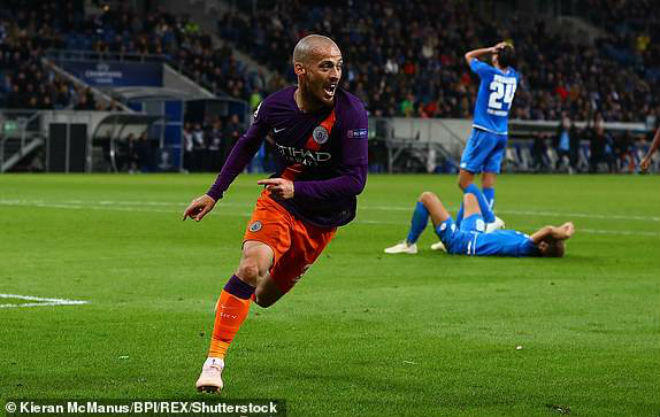 David Silva giúp Man City giành chiến thắng nhọc nhằn sau sai lầm đáng trách của hậu vệ Hoffenheim