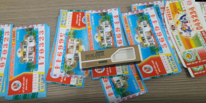 Vé số mà đối tượng đã cướp