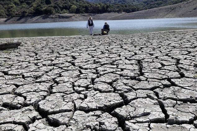 Mặt đất nứt vẻ vì khô hạn do hiện tượng El Nino. (Ảnh: Daily Mail).
