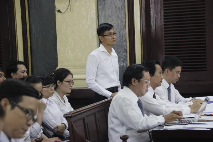 Ông Cao Toàn Mỹ với tư cách là bị hại tại tòa.