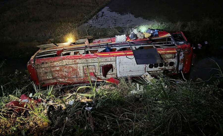 Hiện trường xảy ra vụ tai nạn.