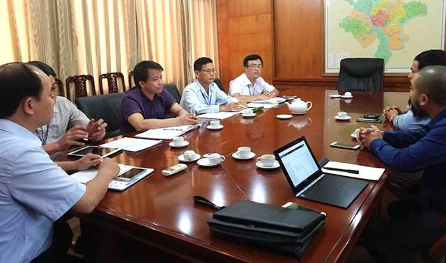 Phóng viên Báo Dân trí làm việc với lãnh đạo TP Bắc Giang