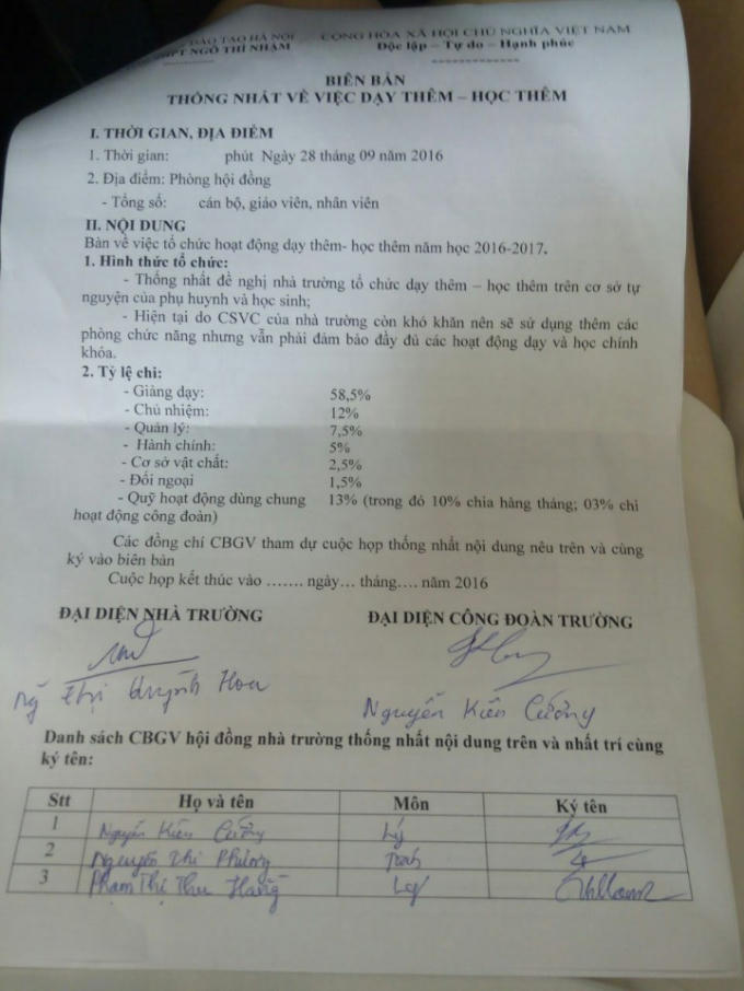 Hiệu trưởng trường THPT Ng&ocirc; Th&igrave; Nhậm: Lạm quyền, lập quỹ tr&aacute;i ph&eacute;p nhiều năm?