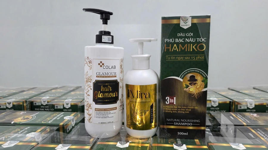 Hàng hóa vi phạm thu giữ tại cơ sở.