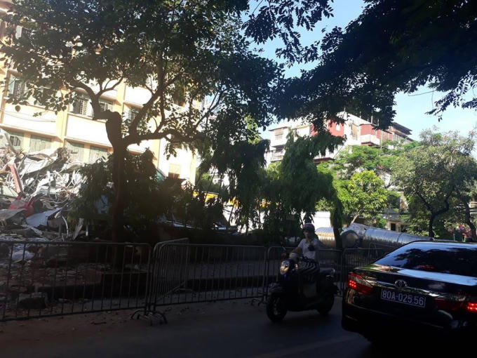 7h sáng các phương tiện đã hạn chế lưu thông qua tuyến đường này.