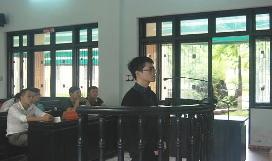 Vũ Việt Dũng tại phiên tòa.