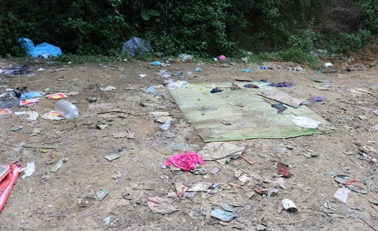Bãi rác thuộc xã Đồng Lương, nơi xảy ra vụ án mạng đau lòng. (Ảnh: Người dân cung cấp)