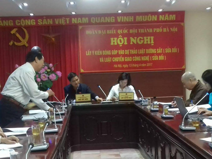 Hội nghị lấy ý kiến góp ý dự thảo Luật Đường sắt (sửa đổi) và Luật Chuyển giao công nghệ (sửa đổi).