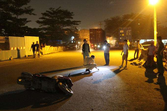 Hiện trường vụ tai nạn.