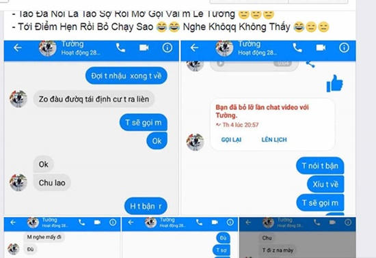 Tấn và Trường lên mạng xã hội nhắn tin thách thức nhau.