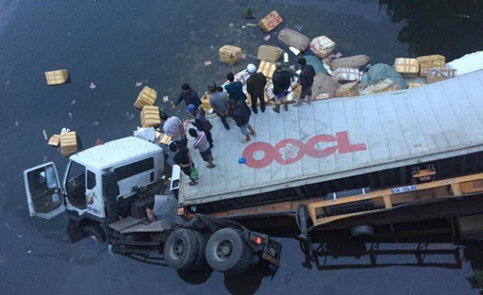 Hiện trường vụ tai nạn.