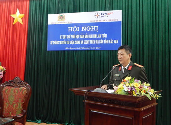 Đ/c Đại tá Hà Trọng Trung - Phó giám đốc Công an Tỉnh Bắc Kạn