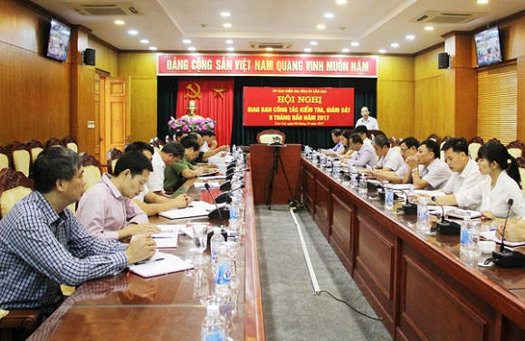 UBKT Tỉnh ủy Lào Cai tổ chức Hội nghị triển khai nhiệm vụ quý IV-2017. (Ảnh Báo Lào Cai điện tử)