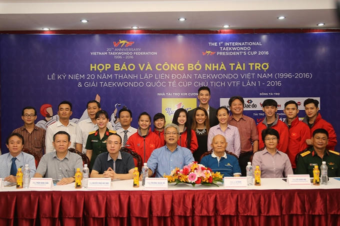Toàn cảnh buổi họp báo công bố chuỗi hoạt động kỷ niệm 20 năm thành lập Liên đoàn Taekwondo Việt Nam
