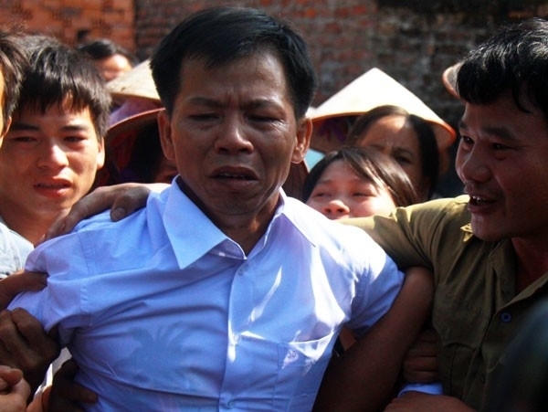 Ông Nguyễn Thanh Chấn trong ngày được trả tự do.