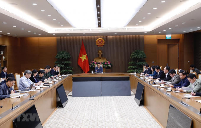 Phó Thủ tướng Vũ Đức Đam, Trưởng Ban Chỉ đạo quốc gia phòng, chống dịch bệnh COVID-19 chủ trì cuộc họp. (Ảnh: Dương Giang/TTXVN)
