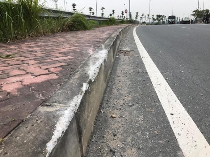 Hiện trường vụ tai nạn trên.